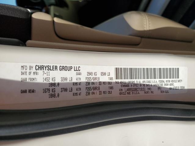Photo 14 from auction – 2011 JEEP GRAND CHER with VIN 1J4RR5GG8BC719151