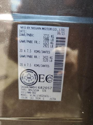 Photo 14 from auction – 2015 NISSAN PATHFINDER with VIN 5N1AR2MM9FC682057