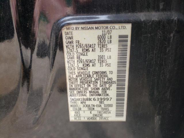 Photo 14 from auction – 2008 NISSAN PATHFINDER with VIN 5N1AR18U88C639997
