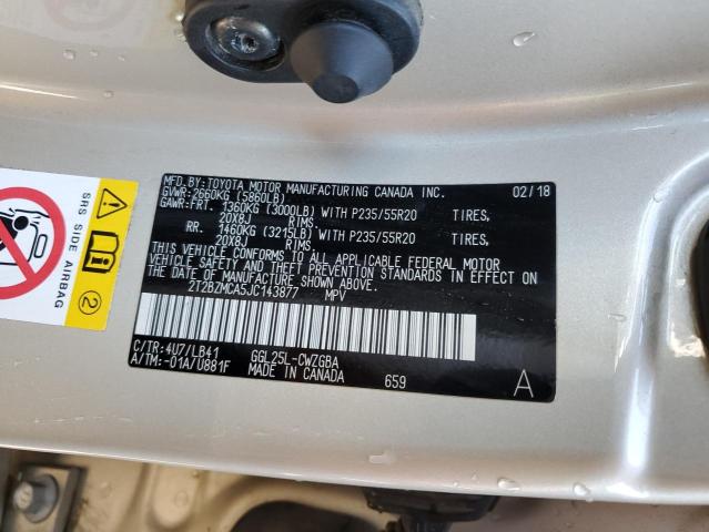 Photo 14 from auction – 2018 LEXUS RX 350 BAS with VIN 2T2BZMCA5JC143877