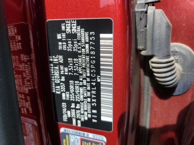 Photo 14 from auction – 2023 KIA SORENTO S with VIN 5XYRL4LC5PG187753