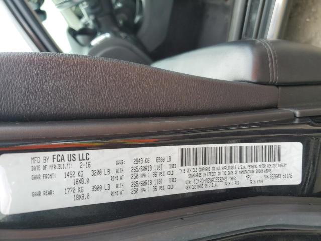 Photo 14 from auction – 2016 DODGE DURANGO SX with VIN 1C4RDHAG5GC353249