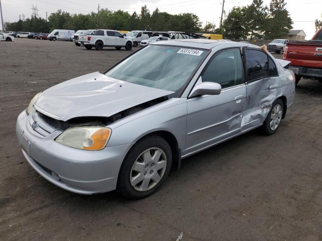 HONDA CIVIC EX 2001 with VIN 2HGES25721H587592 - Photo from auction