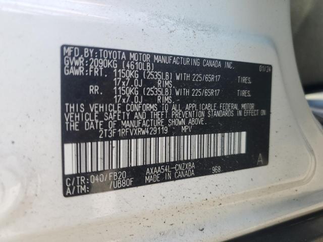 Photo 14 from auction – 2024 TOYOTA RAV4 LE with VIN 2T3F1RFVXRW429119