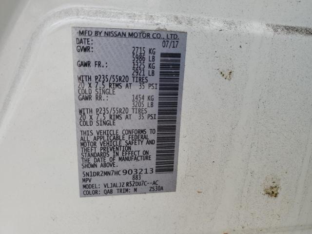 Photo 14 from auction – 2017 NISSAN PATHFINDER with VIN 5N1DR2MN7HC903213