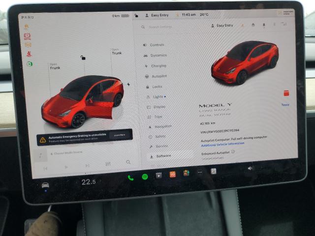 Photo 9 from auction – 2023 TESLA MODEL Y with VIN LRWYGDEE3PC110394