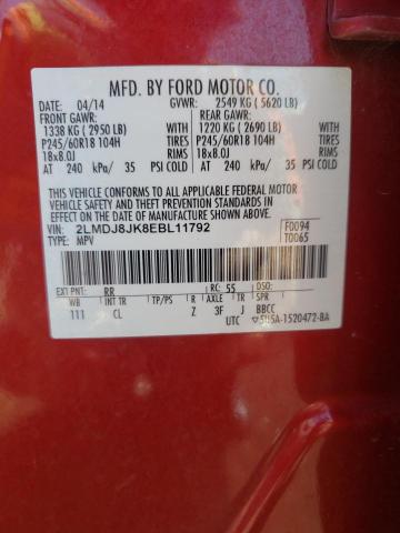Photo 14 from auction – 2014 LINCOLN MKX with VIN 2LMDJ8JK8EBL11792
