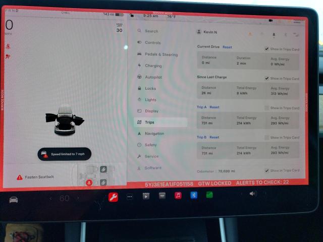 Photo 9 from auction – 2018 TESLA MODEL 3 with VIN 5YJ3E1EA1JF051158