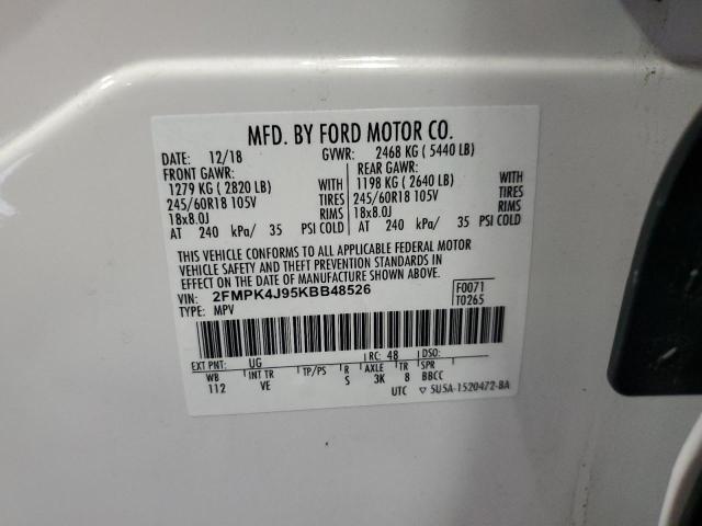 Photo 14 from auction – 2019 FORD EDGE SEL with VIN 2FMPK4J95KBB48526