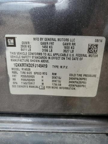 Photo 14 from auction – 2015 GMC ACADIA DEN with VIN 1GKKRTKD2FJ149419
