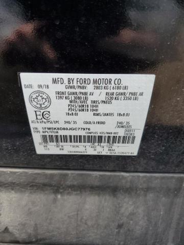 Photo 14 from auction – 2018 FORD EXPLORER X with VIN 1FM5K8D80JGC77976