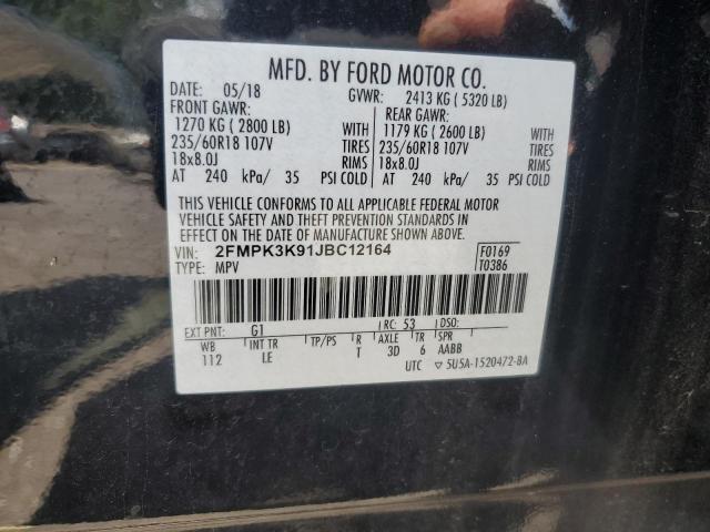 Photo 14 from auction – 2018 FORD EDGE TITAN with VIN 2FMPK3K91JBC12164