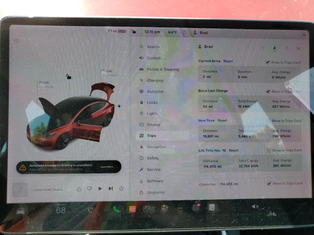 Photo 9 from auction – 2020 TESLA MODEL 3 with VIN 5YJ3E1EC8LF586508