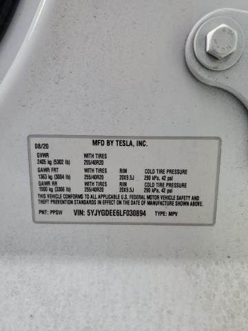 Photo 14 from auction – 2020 TESLA MODEL Y with VIN 5YJYGDEE6LF030894