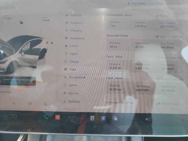 Photo 9 from auction – 2022 TESLA MODEL Y with VIN 7SAYGDEF2NF395152