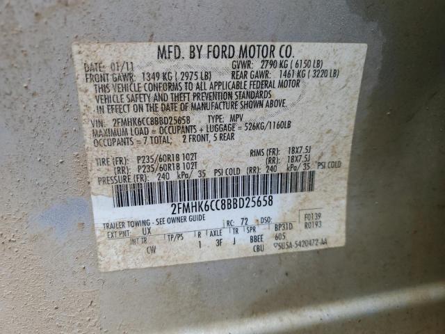 Photo 14 from auction – 2011 FORD FLEX SEL with VIN 2FMHK6CC8BBD25658