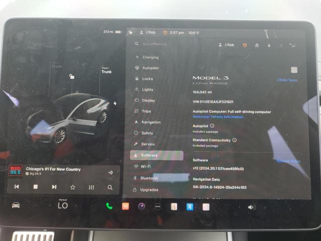 Photo 9 from auction – 2018 TESLA MODEL 3 with VIN 5YJ3E1EAXJF021821