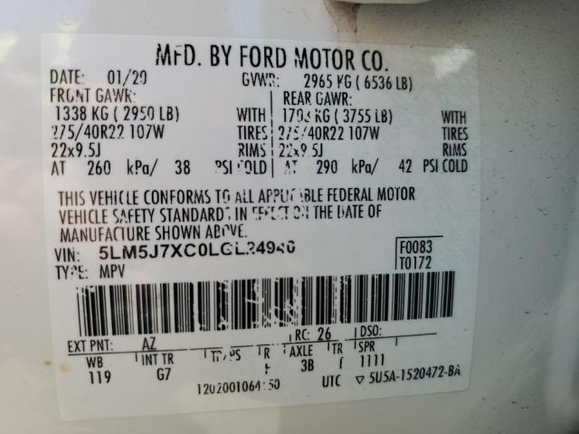 Photo 14 from auction – 2020 LINCOLN AVIATOR RE with VIN 5LM5J7XC0LGL24940