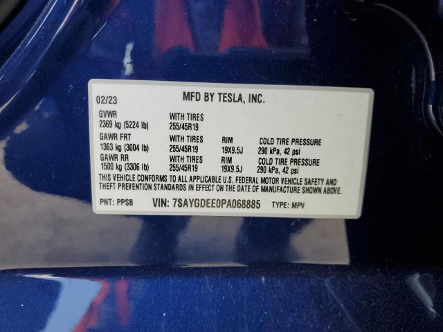 Photo 14 from auction – 2023 TESLA MODEL Y with VIN 7SAYGDEE0PA068885