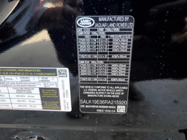 Photo 14 from auction – 2024 LAND ROVER RANGE ROVE with VIN SALK19E96RA215920