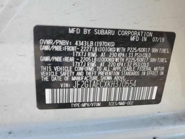 Photo 14 from auction – 2019 SUBARU CROSSTREK with VIN JF2GTAECXKH370554