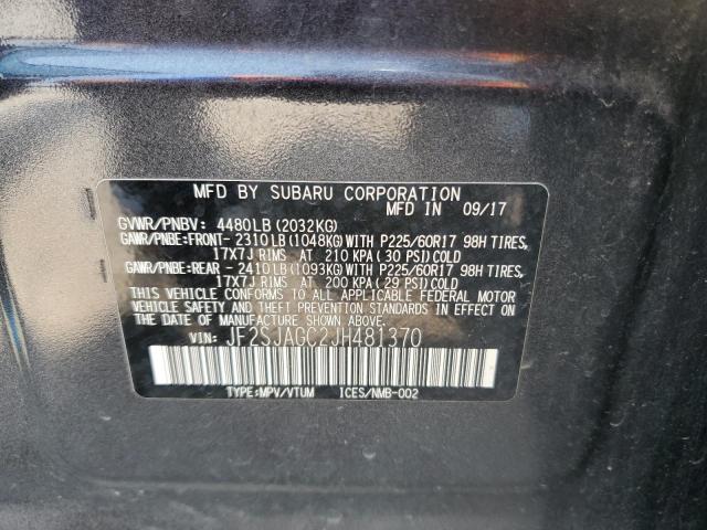 Photo 14 from auction – 2018 SUBARU FORESTER 2 with VIN JF2SJAGC2JH481370