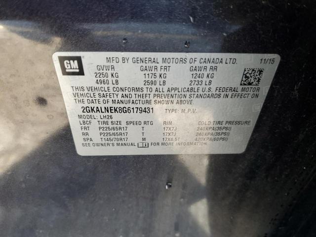 Photo 14 from auction – 2016 GMC TERRAIN SL with VIN 2GKALNEK8G6179431