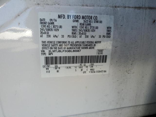 Photo 14 from auction – 2016 LINCOLN MKX RESERV with VIN 2LMTJ8LP3GBL86987