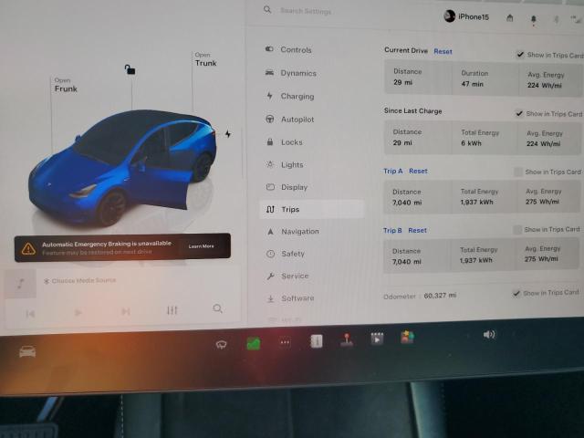Photo 9 from auction – 2022 TESLA MODEL Y with VIN 7SAYGDEE9NF387198