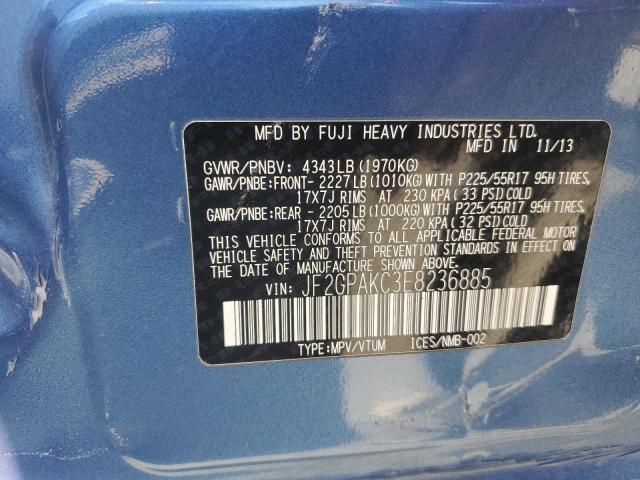 Photo 14 from auction – 2014 SUBARU XV CROSSTR with VIN JF2GPAKC3E8236885