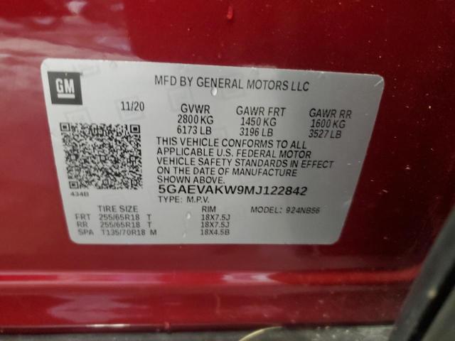 Photo 14 from auction – 2021 BUICK ENCLAVE ES with VIN 5GAEVAKW9MJ122842