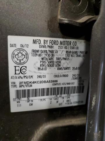Photo 14 from auction – 2013 FORD EDGE LIMIT with VIN 2FMDK4KC2DBA53986