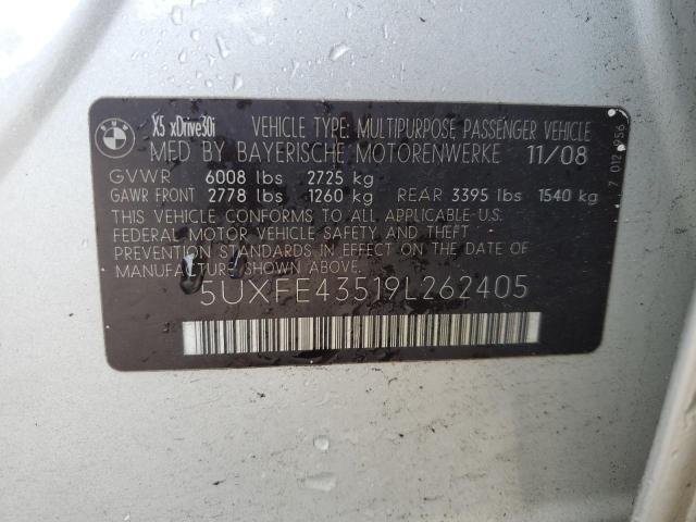 Photo 14 from auction – 2009 BMW X5 XDRIVE3 with VIN 5UXFE43519L262405