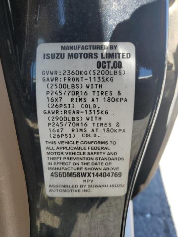 صورة رقم 14 من المزاد - 2001 HONDA PASSPORT E مع VIN 4S6DM58WX14404769
