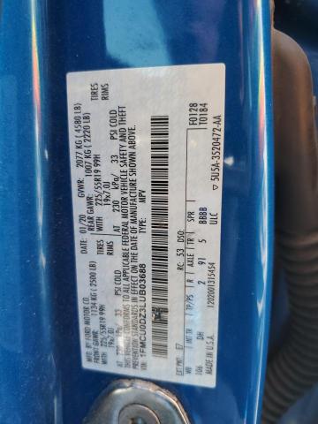 Photo 14 from auction – 2020 FORD ESCAPE TIT with VIN 1FMCU0DZ3LUB03688