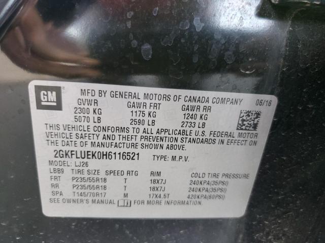 Photo 14 from auction – 2017 GMC TERRAIN SL with VIN 2GKFLUEK0H6116521