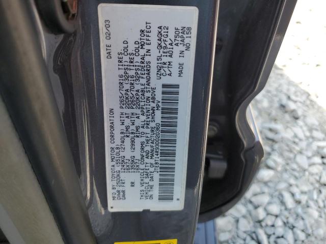 Photo 14 from auction – 2003 TOYOTA 4RUNNER SR with VIN JTEBT14R930020360