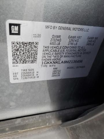 Photo 14 from auction – 2021 GMC ACADIA SLE with VIN 1GKKNKLA8MZ136456
