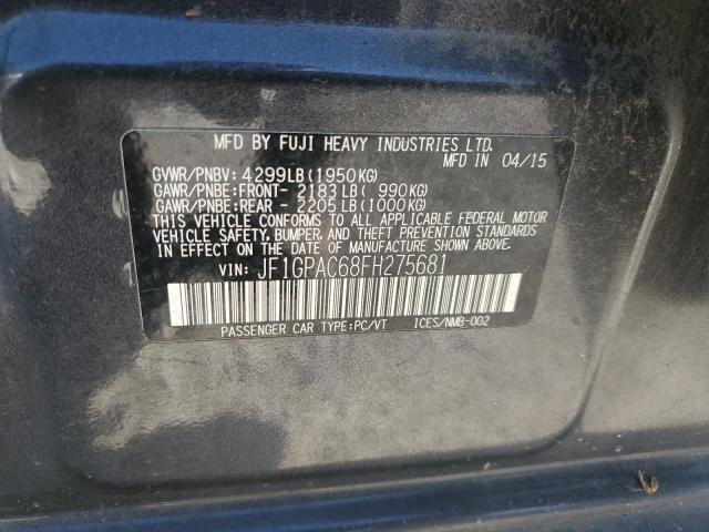 Photo 14 from auction – 2015 SUBARU IMPREZA PR with VIN JF1GPAC68FH275681