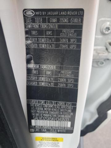 Photo 14 from auction – 2019 LAND ROVER RANGE ROVE with VIN SALVD2SX5KH340533