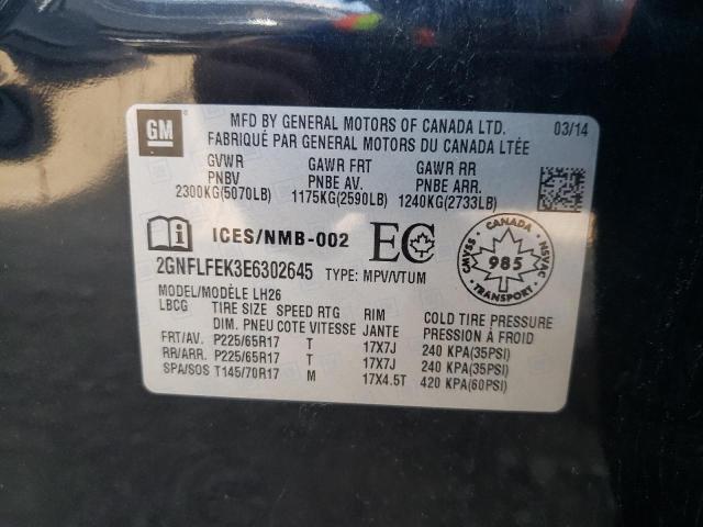 Photo 14 from auction – 2014 CHEVROLET EQUINOX LT with VIN 2GNFLFEK3E6302645