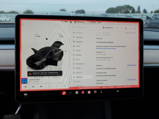 Photo 9 from auction – 2023 TESLA MODEL Y with VIN 7SAYGDEE0PF885406