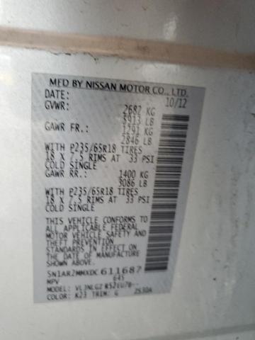Photo 14 from auction – 2013 NISSAN PATHFINDER with VIN 5N1AR2MMXDC611687
