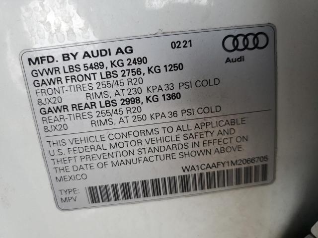 Photo 14 from auction – 2021 AUDI Q5 PRESTIG with VIN WA1CAAFY1M2066705