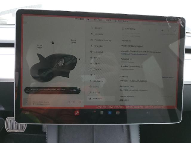 Photo 9 from auction – 2022 TESLA MODEL 3 with VIN 5YJ3E1EB9NF298863
