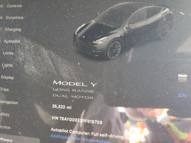 Photo 9 from auction – 2023 TESLA MODEL Y with VIN 7SAYGDEE2PF619708