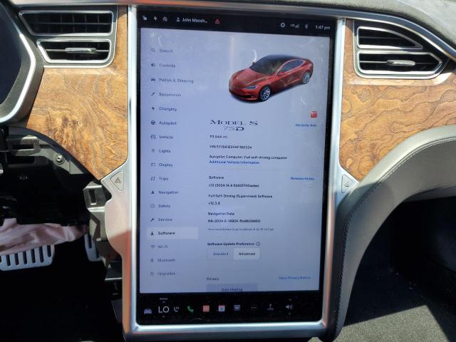 Photo 9 from auction – 2017 TESLA MODEL S with VIN 5YJSA1E24HF190324