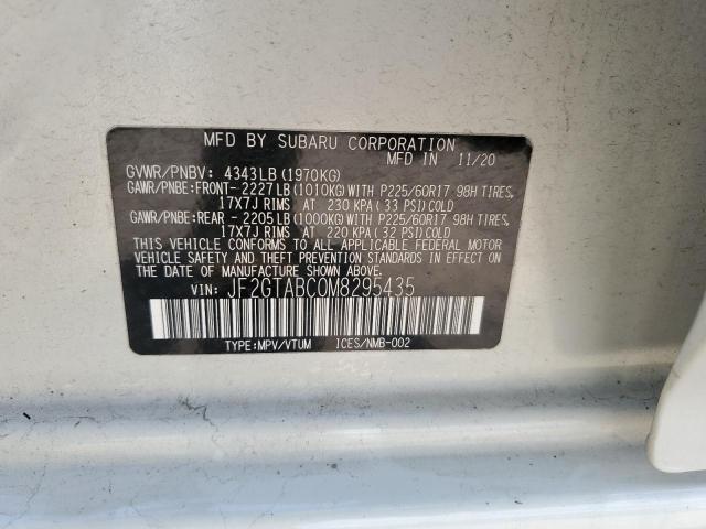 Photo 14 from auction – 2021 SUBARU CROSSTREK with VIN JF2GTABC0M8295435