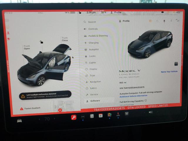 Photo 9 from auction – 2024 TESLA MODEL Y with VIN 7SAYGDEE9RA253875