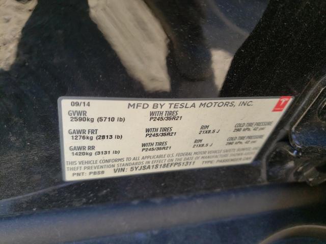 Photo 14 from auction – 2014 TESLA MODEL S with VIN 5YJSA1S18EFP51311